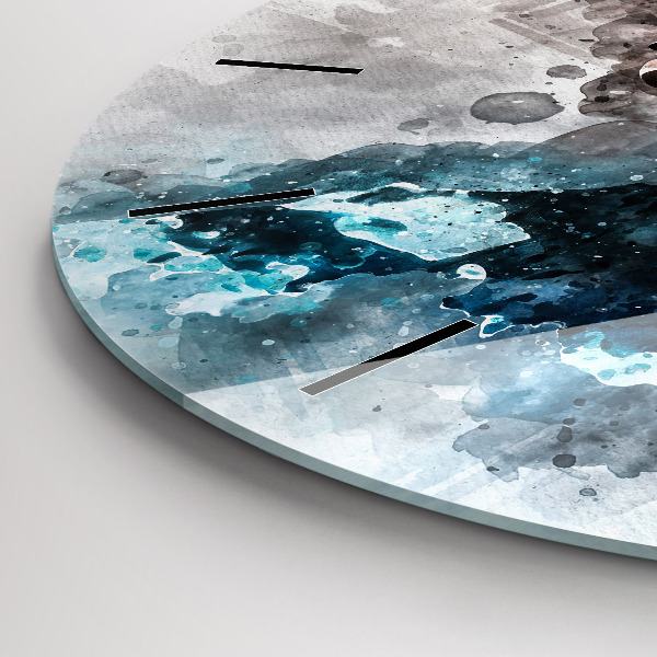 Kerek fali üvegóra Absztrakt arcok