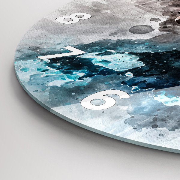 Kerek fali üvegóra Absztrakt arcok