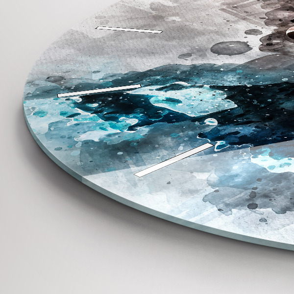 Kerek fali üvegóra Absztrakt arcok