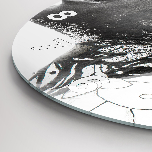 Kerek fali üvegóra Absztrakt női arc