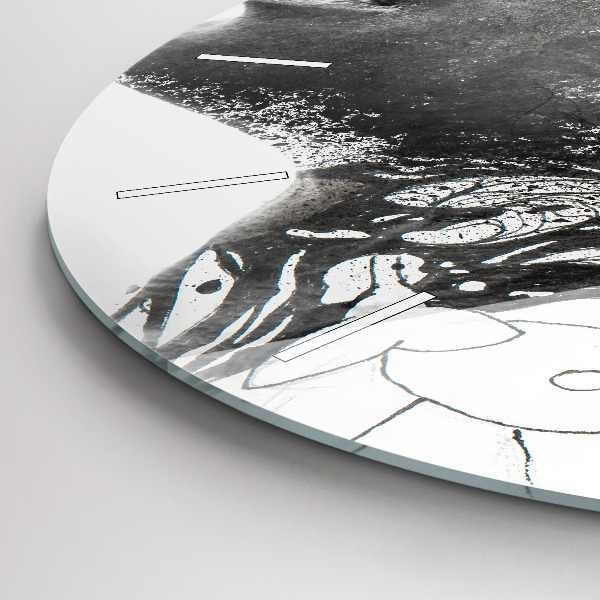 Kerek fali üvegóra Absztrakt női arc