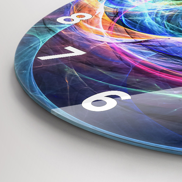 Kerek fali üvegóra Színes fraktál