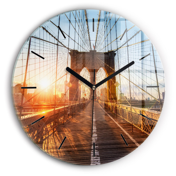 Kerek fali üvegóra Brooklyn Bridge NYC