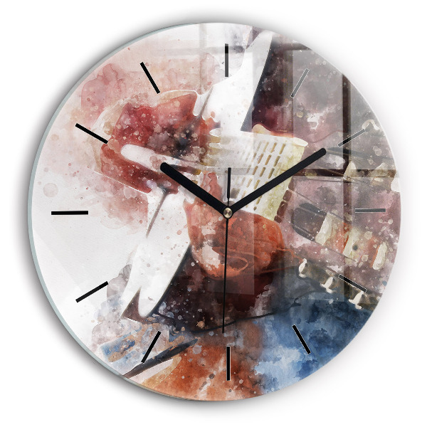 Kerek fali üvegóra Gitár vizualizáció