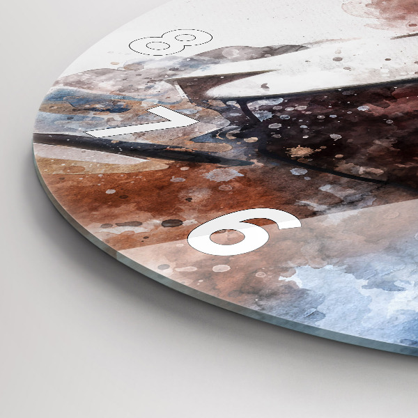 Kerek fali üvegóra Gitár vizualizáció