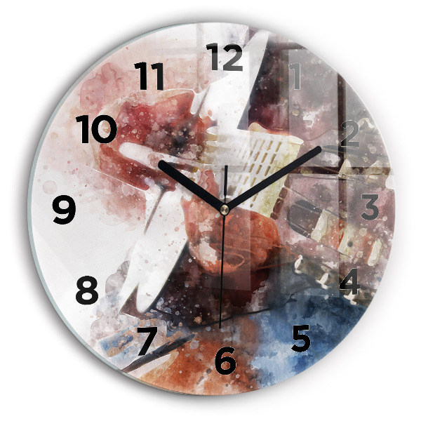 Kerek fali üvegóra Gitár vizualizáció