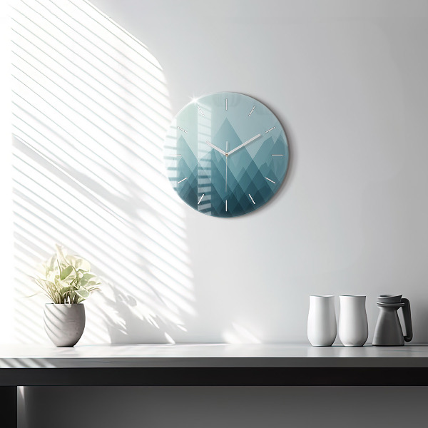 Kerek fali üvegóra Geometriai figurák