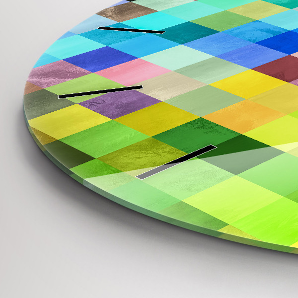 Kerek fali üvegóra Négyzetek összetétele