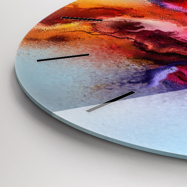 Kerek fali üvegóra Kiömlött festék