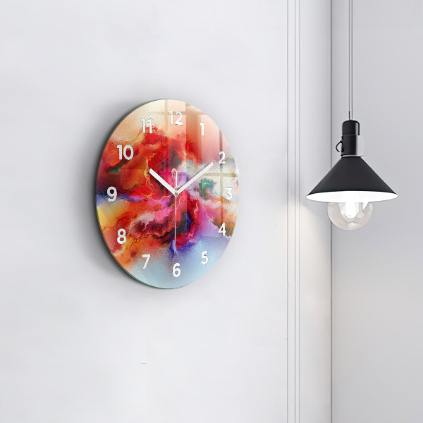 Kerek fali üvegóra Kiömlött festék