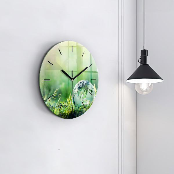 Kerek fali üvegóra Földgolyó