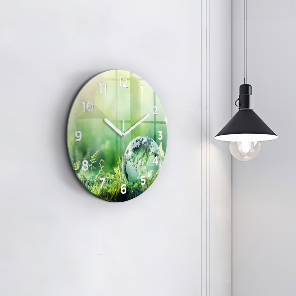 Kerek fali üvegóra Földgolyó