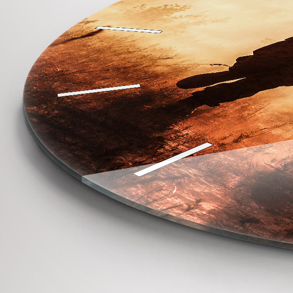 Kerek fali üvegóra Katonák