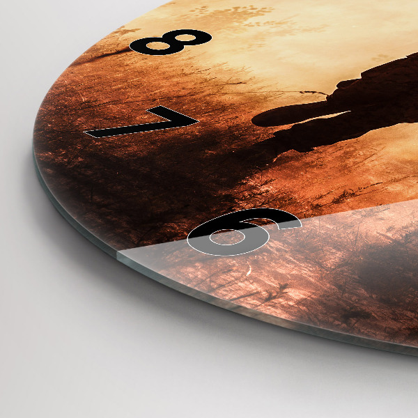 Kerek fali üvegóra Katonák