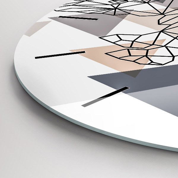 Kerek fali üvegóra Geometrikus minta