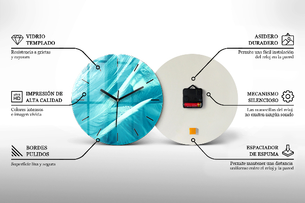 Kerek fali üvegóra Geometrikus minta