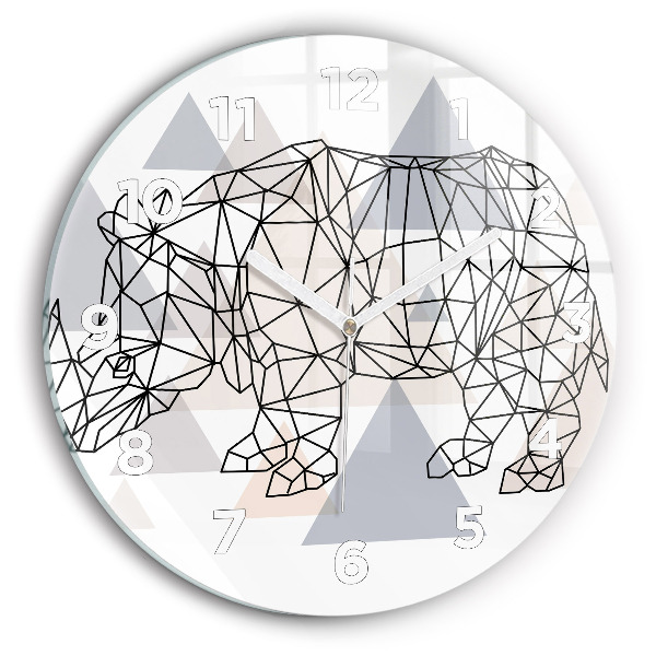 Kerek fali üvegóra Geometrikus minta