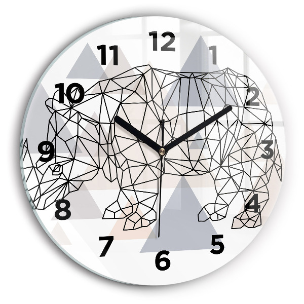 Kerek fali üvegóra Geometrikus minta