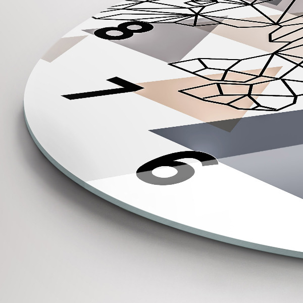 Kerek fali üvegóra Geometrikus minta