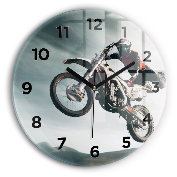 Kerek fali üvegóra Motoros stílusú adrenalin