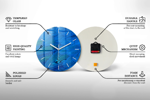 Kerek fali üvegóra Geometriai minta