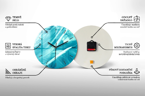 Kerek fali üvegóra Geometriai minta