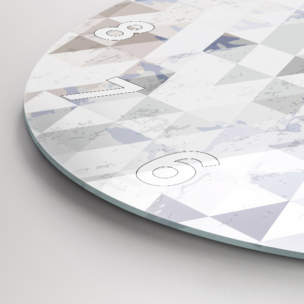 Kerek fali üvegóra Geometriai minta