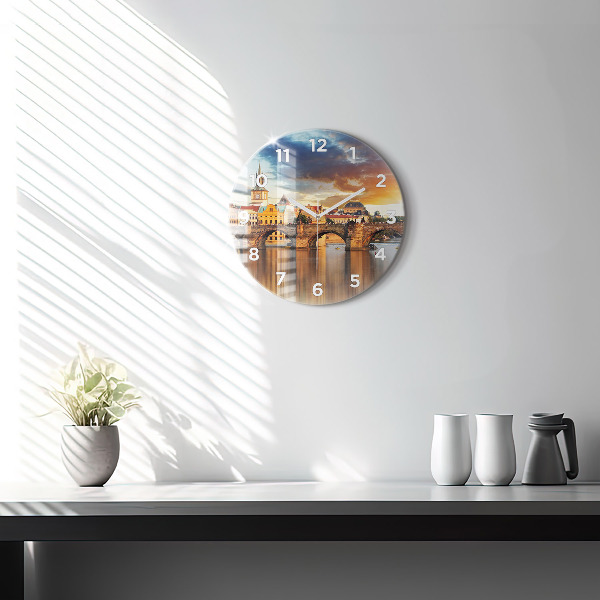 Kerek fali üvegóra Panoráma a folyó felett