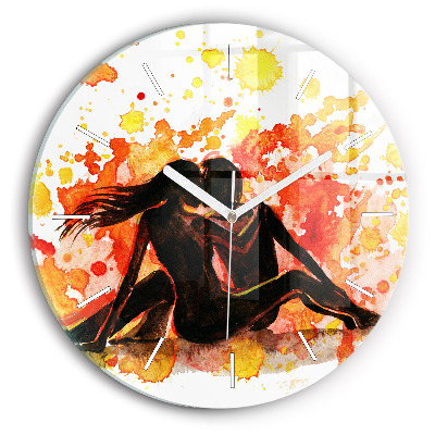 Kerek fali üvegóra Szerelem és egy szerelmes pár