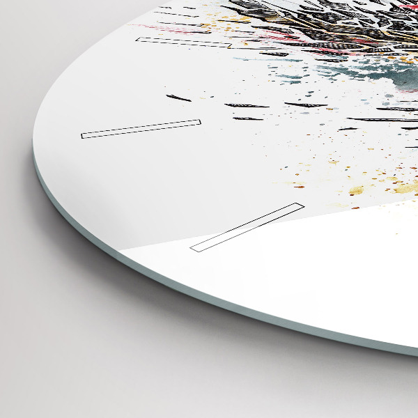 Kerek fali üvegóra Egy harcos a vadászatban