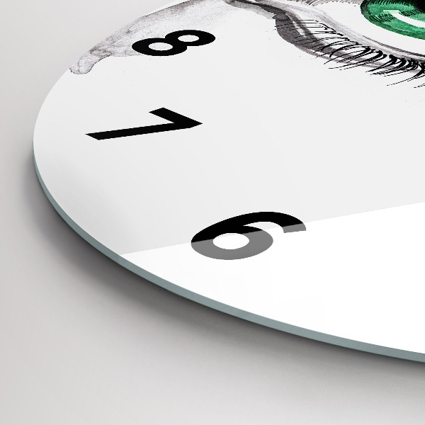 Kerek fali üvegóra Az emberi szem absztrakciója