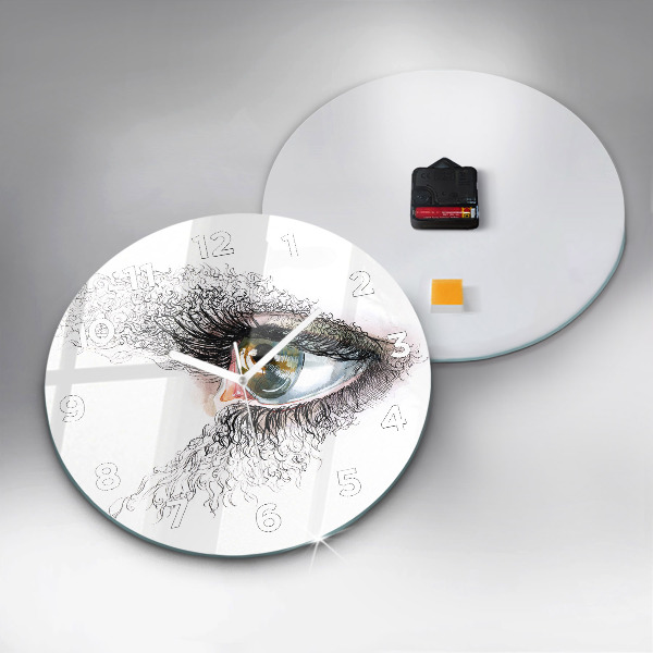 Kerek fali üvegóra Emberi szem rajza