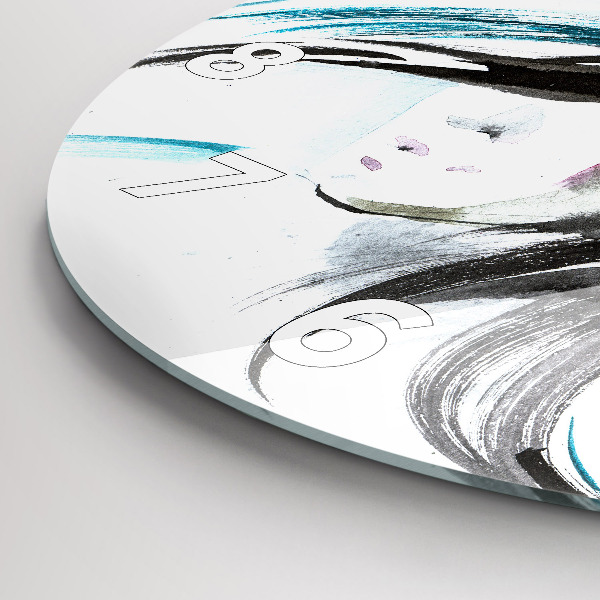 Kerek fali üvegóra Absztrakt ló és a nő