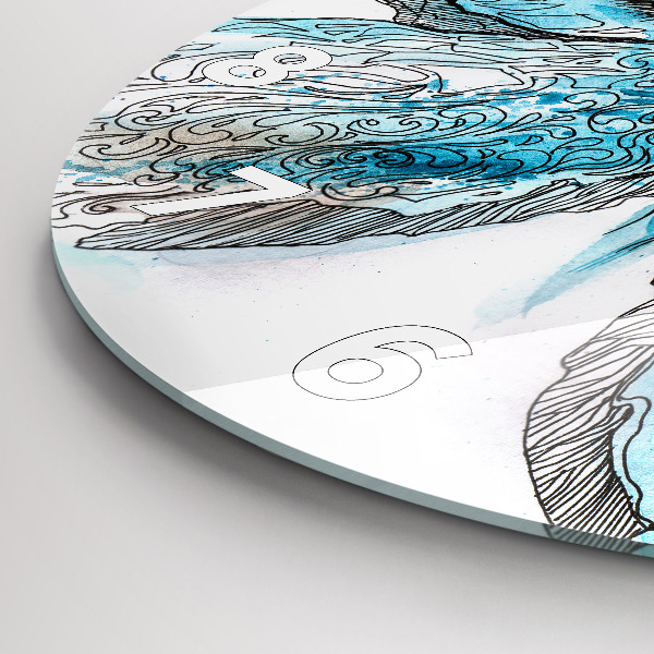 Kerek fali üvegóra Pillangó arc