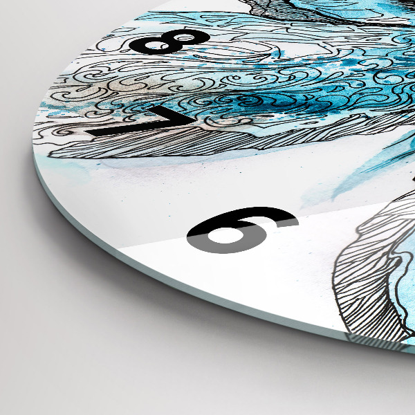 Kerek fali üvegóra Pillangó arc