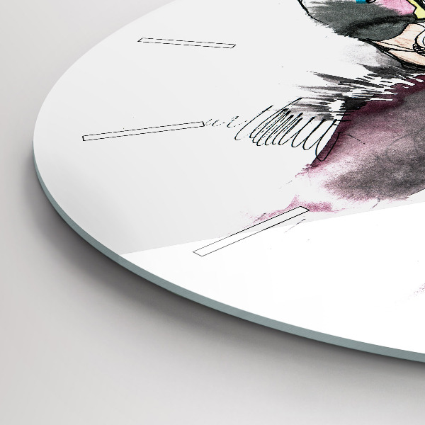 Kerek fali üvegóra Moose elvont