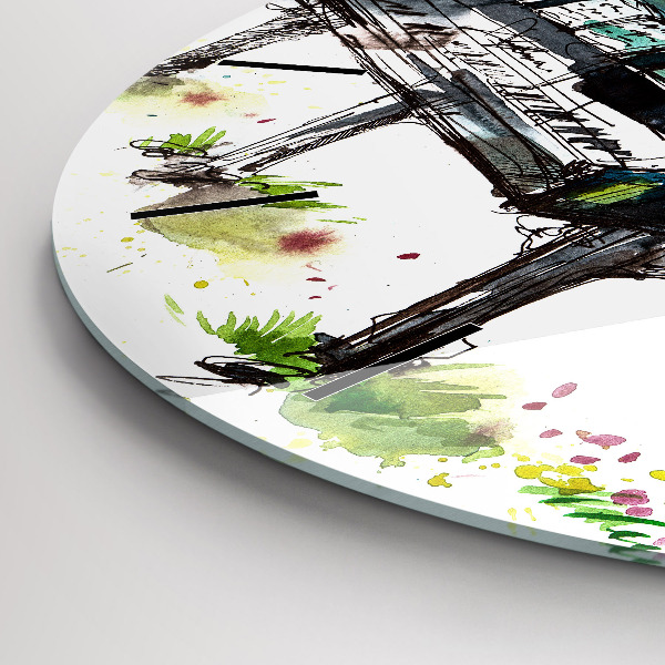 Kerek fali üvegóra Illusztráció 4 évszak