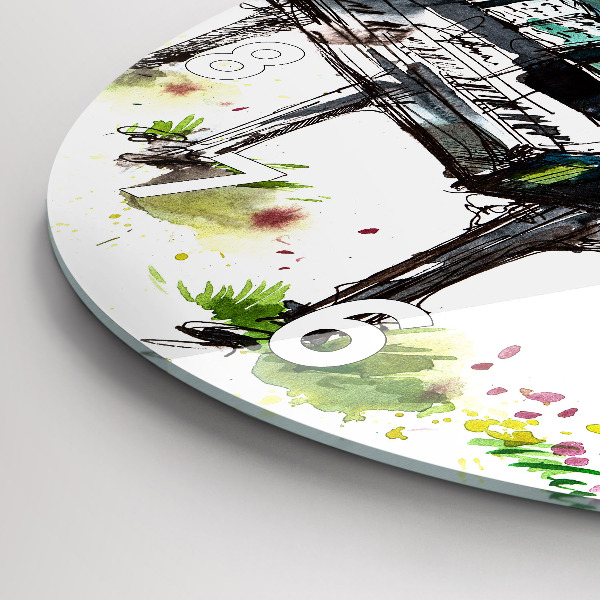 Kerek fali üvegóra Illusztráció 4 évszak