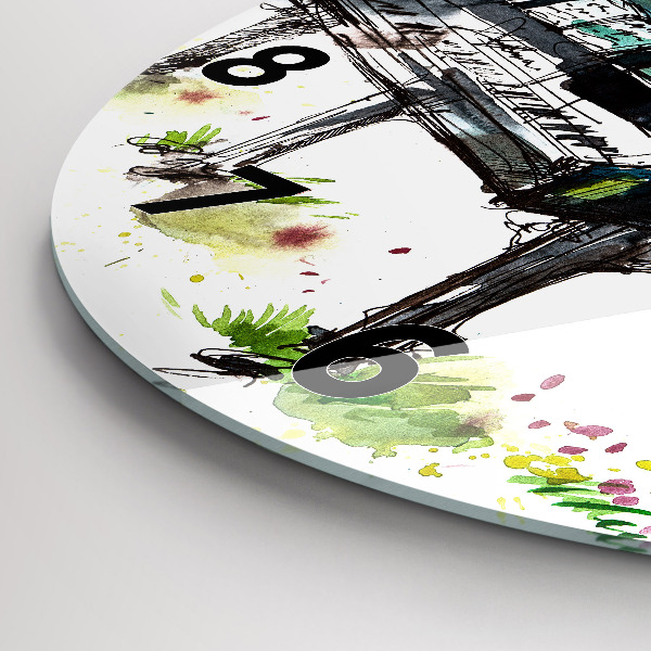 Kerek fali üvegóra Illusztráció 4 évszak