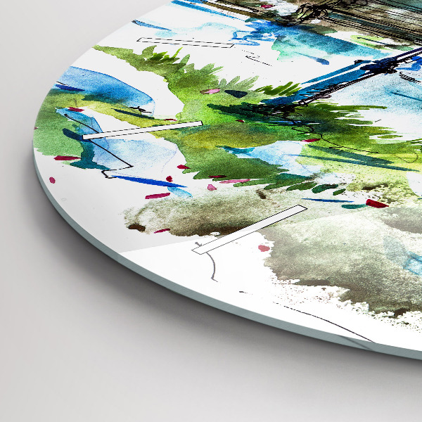 Kerek fali üvegóra Festői tavasz