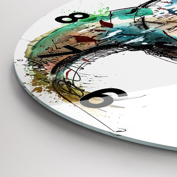 Kerek fali üvegóra Svájci óra