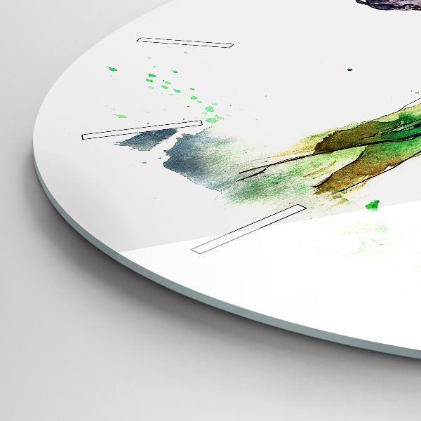 Kerek fali üvegóra Jávorszarvas és hegyi táj