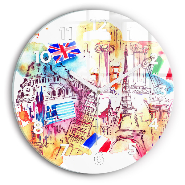 Kerek fali üvegóra Vonzó országok a világon