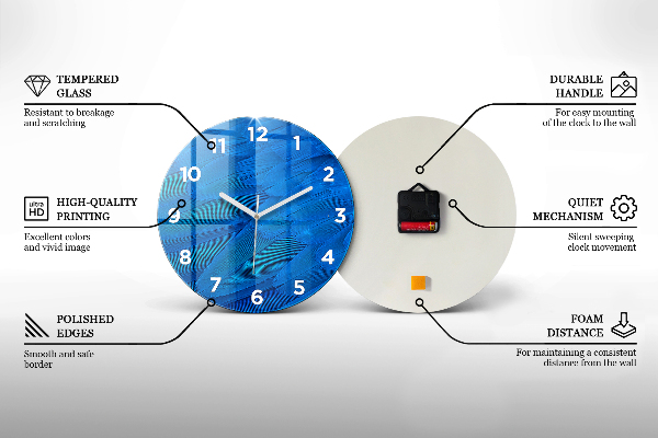 Kerek fali üvegóra Festett bicikli