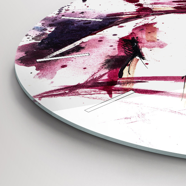 Kerek fali üvegóra Szerelmesek absztrakció