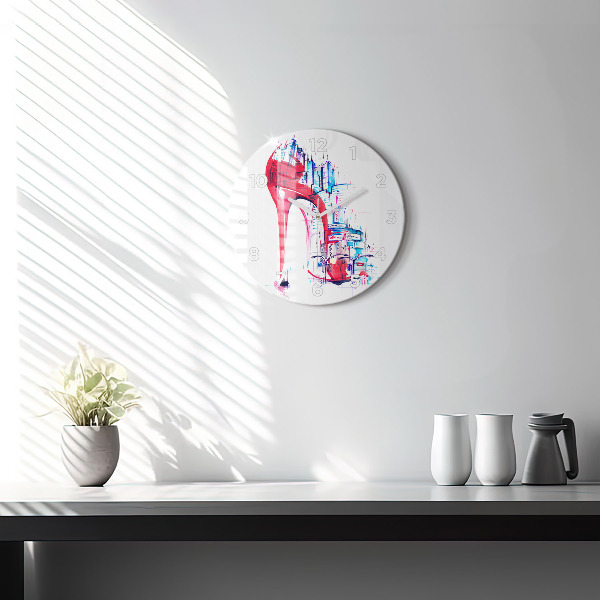 Kerek fali üvegóra Piros sarkú