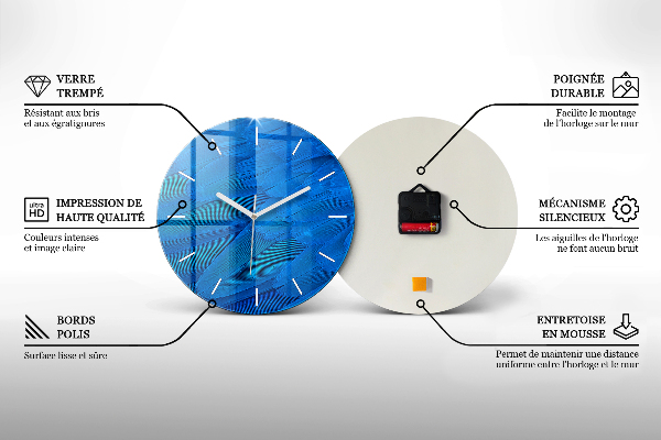 Kerek fali üvegóra Chicago City Streets