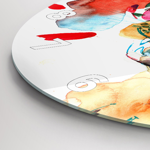 Kerek fali üvegóra Absztrakt vadmacska