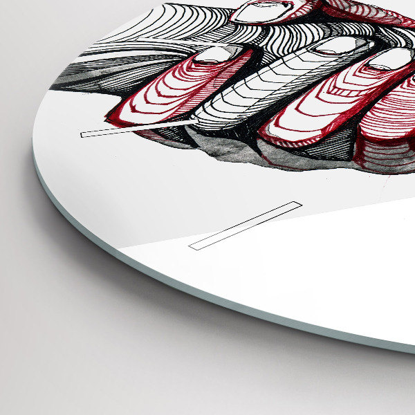 Kerek fali üvegóra Kézen fogva