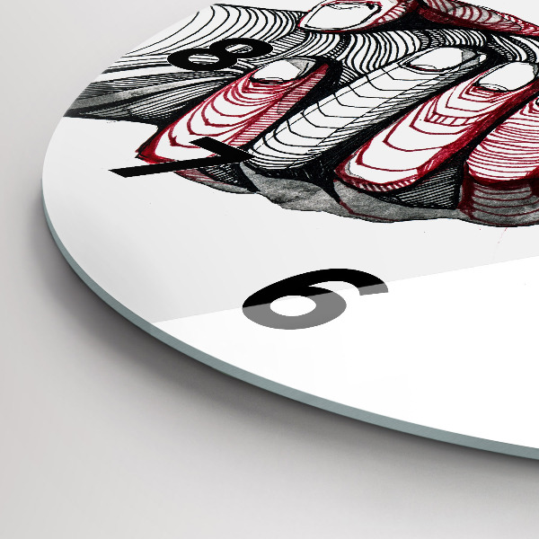 Kerek fali üvegóra Kézen fogva